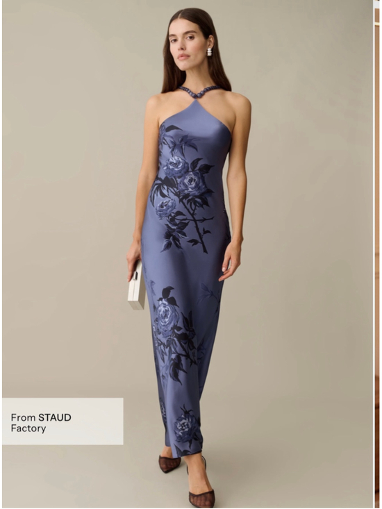 o.p.t Dresses & Skirts - Women's O.p.t Floral Maxi Dress Size 4 Blue and Black